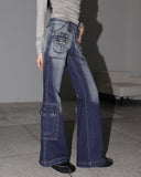 Faro Y2K Mini Double Pocket Washing Denim Bootcut Pants