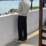 Chid two-tuck linen banding pants