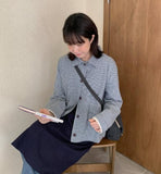 Hokuri Pocket Collar Check Crop Jacket