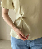 Gobelin Square Shirring Strap Blouse