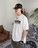 Suede short sleeve t-shirt