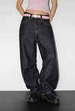 DART CURVED DENIM PANTS