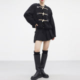 Lowna two button pocket skirt