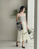 Deflin Stripe Sleeveless One Piece