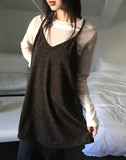 Kuyo Bokashi Knit Layered Sleeveless One Piece
