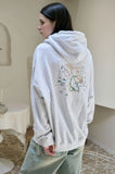 Bunny Flower Embroidered Hoodie