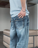 Tero Double Back Pocket Embossed Denim Pants