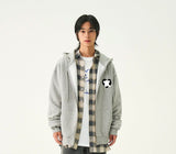 [UNISEX]Bear Heart Back Printing Hood Zip-Up