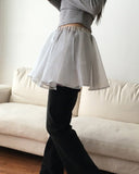 Weil Organza Layered Flared Mini Skirt