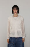 SUMMER KNIT HOOD ZIP-UP