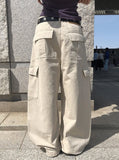 Hael Cotton Cargo Cut Wide Pants