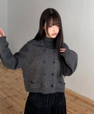 Obin Double Button Collar Knit Cardigan