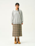 Flower Dot Embroidery Collar Sweatshirt
