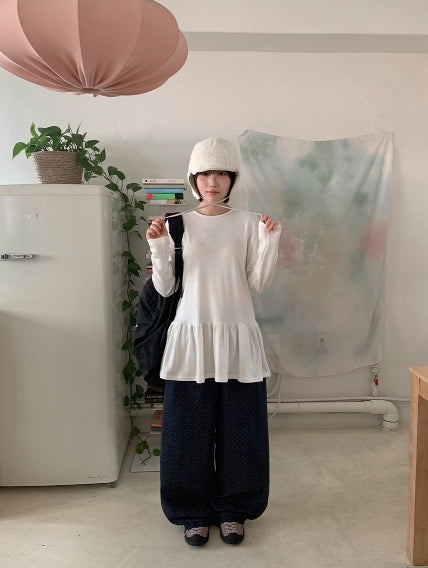 【BAON】Moeco Back Pocket Raw Wide Denim Pants rehacer : Big Pocket Wide Tapered Chino Pants Made in