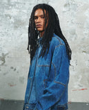 OBLATE BIKER DENIM JACKET