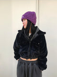 PIGMENT CROP HOODIE ZIP-UP
