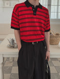 Iru Boucle Stripe Collar Knit