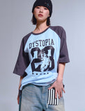 DYSTOPIA Raglan Short Sleeve T-shirt