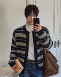 Camille Multi-Stripe Round Cardigan