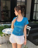 Slim Deep Round Short Sleeve