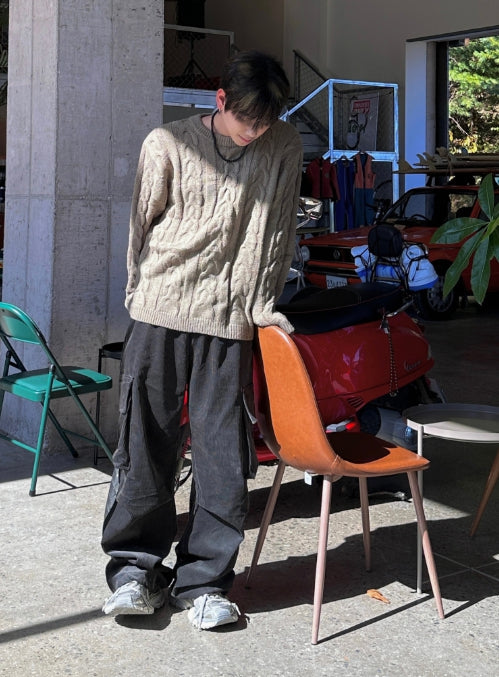 【DISCERNMENT】Slay big pocket straight corduroy pants DISCERNMENT (ディーサーメント) - スレイビッグポケット