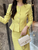 Kime Tweed Peplum Jacket
