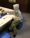 RIVET OVER HOOD ZIP-UP