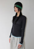 TENCEL FRILL SLEEVE T