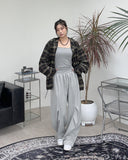 Dehes Hooded String Checkered Shirt