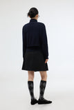 Ruten pleated wool mid-length skirt
