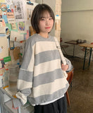 Roohi color matching stripe over sweatshirt