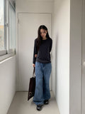 Hilka cut denim wide pants