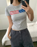 Termil Stars and Stripes Print Short Sleeve T-Shirt
