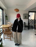 [unisex] Linve two-way high neck knit zip-up cardigan