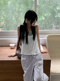 Mayata Vintage Halter Strap Point Layered Sleeveless