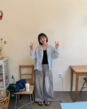 Hamens Washing Denim Wide Pants