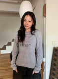 Reposs Lettering Printing Long Sleeve Tee