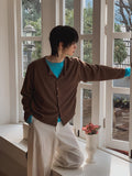 Leaf Crop Knit Cardigan