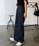 Slab Detail Wide Denim