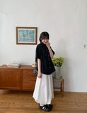 Lyndon Dot Banding Balloon Long Skirt