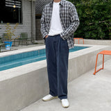 Ked one-tuck wide pants