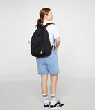 Flower Smile Embroidery One Pocket Backpack