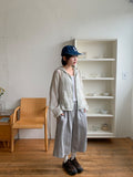 Lenna cut banding bermuda pants