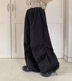 Bekyu Banding Parachute Nylon Wide Pants