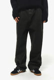 Wide one tuck denim pants