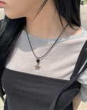 Bed Star Silver Pendant Necklace