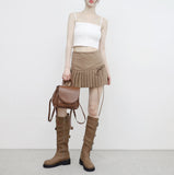 Noir String Pleats Skirt