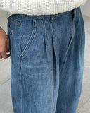 Lovey Linen Wide Denim Pants