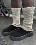 Sween fleece mule platform sole bloafers