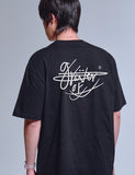 Sign Blue Lettering Back Logo Short Sleeve Tee